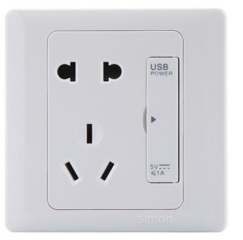<em style='color:red'>五孔带二位</em><em style='color:red'>USB</em>插座图片