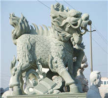 石雕青石<em style='color:red'>麒麟</em>图片