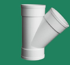 PVC<em style='color:red'>同层排水</em>45°等径斜<em style='color:red'>三通</em>图片