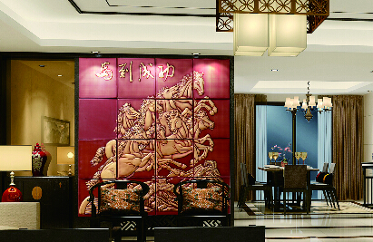<em style='color:red'>皮雕</em>画--《马到成功》图片