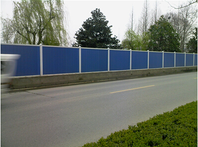 PVC塑钢施工<em style='color:red'>围挡</em>图片