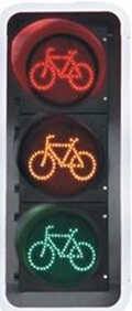 φ400三联体单色自行车灯图片