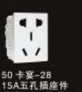 15A<em style='color:red'>五孔插座</em>件图片