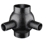 <em style='color:red'>HDPE</em><em style='color:red'>90</em>°多<em style='color:red'>出口</em><em style='color:red'>球通</em>(<em style='color:red'>四通</em>)图片