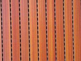天然木皮油漆木质吸音板图片