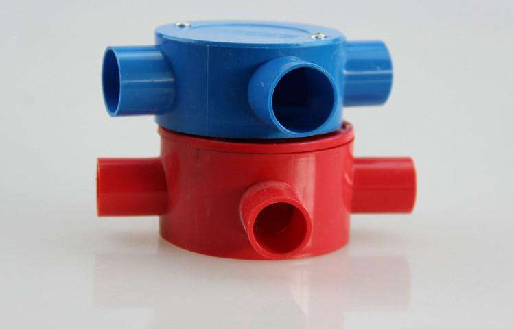 PVC<em style='color:red'>带盖</em><em style='color:red'>圆四通</em>图片