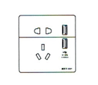 <em style='color:red'>双USB</em><em style='color:red'>带二三极插座</em>图片