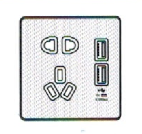 <em style='color:red'>双USB</em><em style='color:red'>带二三极插座</em>图片