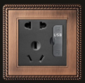<em style='color:red'>双USB</em><em style='color:red'>带二三极插座</em>图片