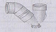 <em style='color:red'>135</em>°<em style='color:red'>P型存水弯</em>(<em style='color:red'>带检查口</em>)图片