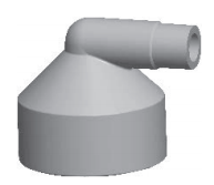 <em style='color:red'>PP</em>-<em style='color:red'>R90</em>°单承插<em style='color:red'>异径弯头</em>图片