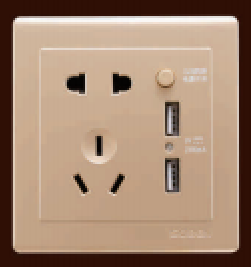 <em style='color:red'>二三极插座</em><em style='color:red'>带双USB</em><em style='color:red'>充电</em>图片