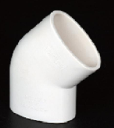 PVC<em style='color:red'>扁平</em>45度弯头图片